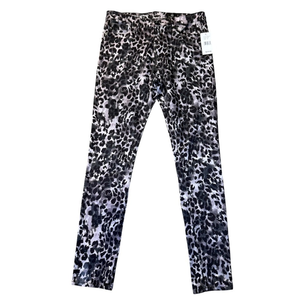 AG Adriano Goldschmied Farrah Skinny Ankle Jeans Untamed Camo Grey Onyx 4 27 NEW